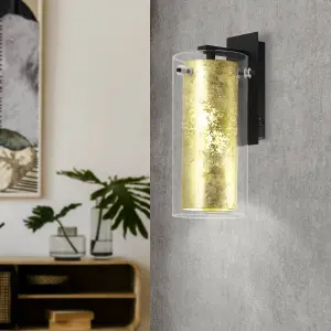 EGLO Pinto Gold Glass/Steel Wall Light