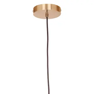 Interiors by Premier Lenno Black And Antique Brass Pendant Light