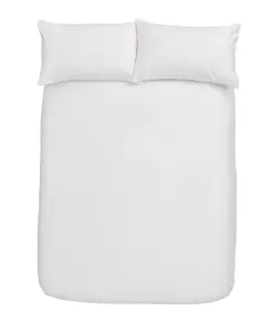 Bianca Bedding Luxury 800 Thread Count Cotton Sateen Duvet Cover Set with Pillowcases White