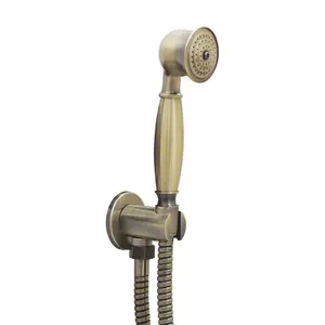 ENKI Traditional Antique Brass Brass Handheld Shower Head & Hose EO011