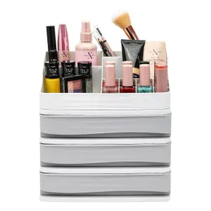 Makeup Organizer - Cosmetic Organiser Solid Drawer -Cosmetic Box Jewelry Storage Tray with Drawers - Vanity Countertop Display