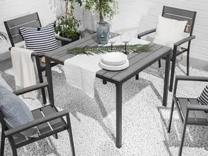 Garden Table Synthetic Material Grey PRATO