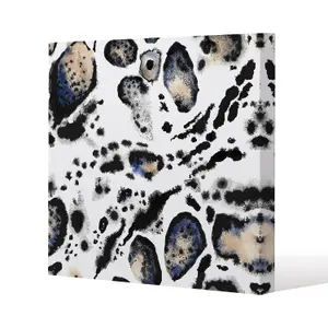 Leopard Print with Blue (Canvas Print) / 101 x 101 x 4cm