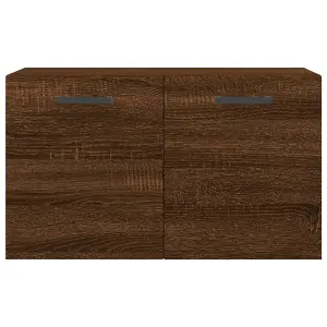 Berkfield Wall Cabinet Brown Oak 60x36.5x35 cm Engineered Wood