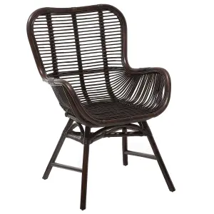 Dining Chair TOGO Rattan Dark Brown