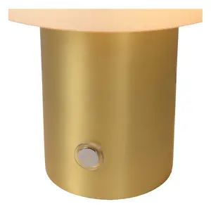 Lucide Timon Cottage Table Lamp - 1xE14 - 3 StepDim - Matt Gold, Brass