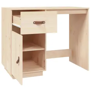 Berkfield Desk 95x50x75 cm Solid Wood Pine