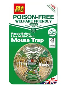 The Big Cheese, Poison-Free, Ready-Baited, Live Multi-Catch Mouse Trap