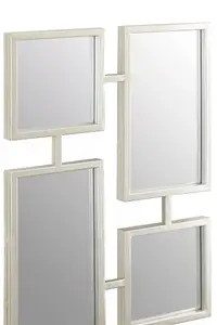 Interiors by Premier Beauly Silver Finish Iron Frame Mirror