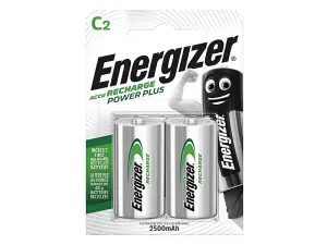 Energizer S633 Recharge Power Plus C Cell Batteries RC2500 mAh (Pack 2) ENGRCC2500