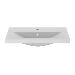 GoodHome Nira Gloss White Rectangular Vanity Basin (W)60cm