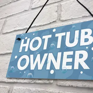 Red Ocean Novelty Hot Tub Sign Hanging Garden Plaque Home Decor Garden Shed Jaccuzzi Decor Friendship Gifts