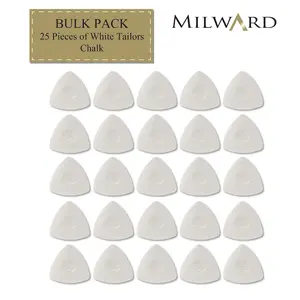 TAILORS CHALK PK25 - Tailors Chalk: White Triangle: 25 Pieces - Milward