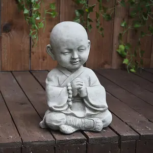 Small Sitting Monk Garden Ornament