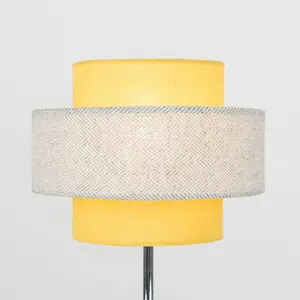 Bogaerts Metal Table Lamp Mustard/Herringbone / Included