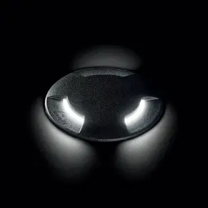 Luminosa Cecilia LED 1 Light Large Outdoor Recessed Light Black IP67