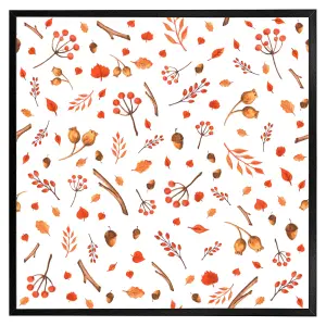 Acorns & leaves (Picutre Frame) / 12x12" / Brown