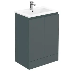 Aquarius Halite Waterproof Grey 600mm Vanity Unit and 1TH Basin