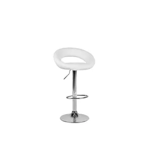 Cartwright Height Adjustable Swivel Bar Stool (Set of 2) White