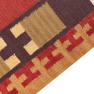 Cotton Kilim Area Rug 160 x 230 cm Multicolour PARAKAR