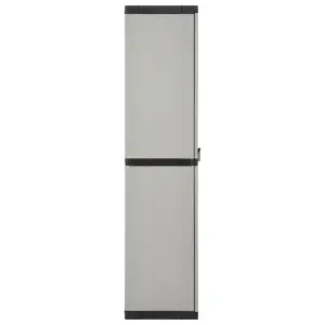 Berkfield Garden Storage Cabinet with 3 Shelves Grey&Black 68x40x168 cm