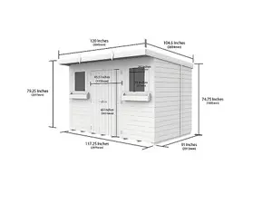 DIY Sheds 10x8 Pent Summer Shed Loglap