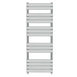 Rinse Heated Towel Rail Radiator For Bathroom Ladder Flat Panel Chrome 1600x600mm