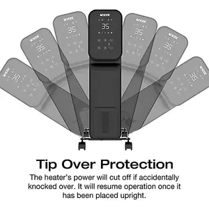 MYLEK Oil-Filled Digital Wi-Fi Enabled Heater - 3 Heat Settings & 24-Hour Timer 2000w