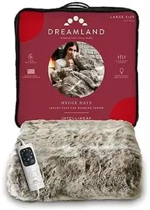 Dreamland Intelliheat Faux Fur Warming Throw - Alaskan Husky