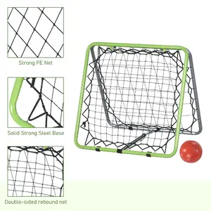 HOMCOM Angle Adjustable Rebounder Net Goal Training Set Football, Baseball