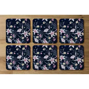 Square 6 Piece Coaster Set (Set of 6)