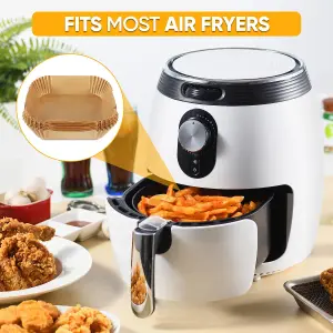 SQ Professional 50PC Air Fryer Liners Square - 16 x 16 x 4.5cm