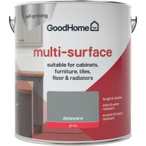 GoodHome Durable Delaware Gloss Multi-surface paint, 2L