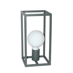 Luminosa Industrial And Retro Table Lamp Grey 1 Light , E27