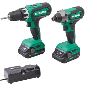 HiKoki 18V Combi & Impact Drill Twin Pack XMS24HIKOKI