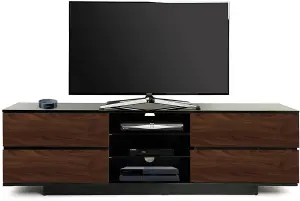 Centurion Supports Avitus Gloss Black with 4-Walnut Drawers and 2 Shelves up to 65" LED, LCD, Plasma TV Cabinet