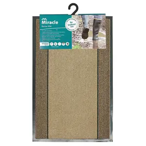 JVL Miracle Machine Washable Barrier Doormat 40x60cm Beige