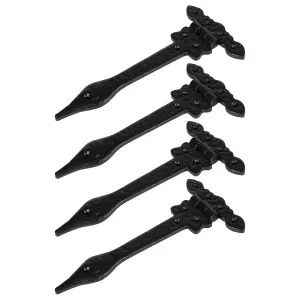 Hammer & Tongs Ornate T-Hinge - W230mm - Black - Pack of 4