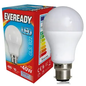 Eveready 5.5w BC 6500k Frosted GLS LED Light Bulb - Daylight