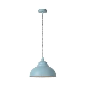 Lucide Isla Modern Pendant Light 29cm - 1xE14 - Pastel Blue