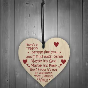 Funny Quirky Valentines Anniversary Gift For Him Her Wood Heart Couple Gift Keepsake