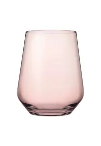 Queensway Home & Dining 425ml 6 Pcs Pink Coloured Tumbler Short Cocktails Juice Glasses