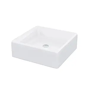 Nes Home 385mm Square Counter Top Basin Cloakroom Bathroom Sink