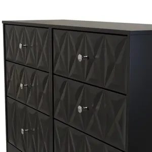 San Jose Ready assembled Black 6 Drawer Chest (H)792mm (W)1117mm (D)395mm