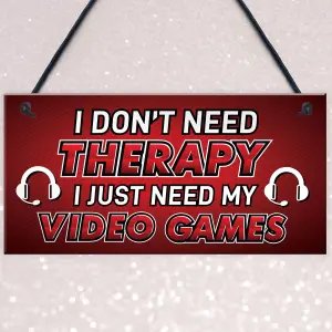 Funny Gaming Sign Neon Effect Hanging Bedroom Sign Gamer Gift Keepsake