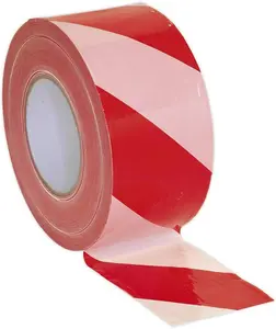 Barrier Tape Hazard Warning Non Adhesive Red&White 80mm x 100m