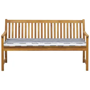 Garden Bench with Cushion VIVARA Certified Acacia Wood Navy Blue