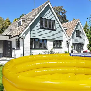 Children's Yellow Paddling Pool 3 Ring Inflatable 120cm x 30cm