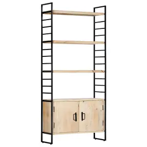 Berkfield 4-Tier Bookcase 80x30x180 cm Solid Mango Wood