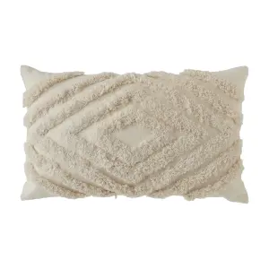 Natural Geometric Indoor Cushion (L)50cm x (W)30cm